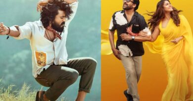 Chiranjeevi and Ram Charan competing with crazy dance moves