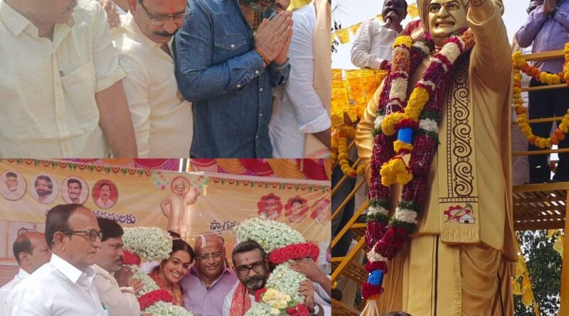 New Statue of Legendary Nandamuri Taraka Rama Rao at Rathan Village