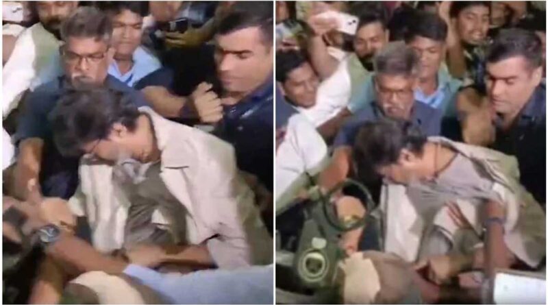 Fans furious as Vijay gets mobbed and falls at Chennai airport