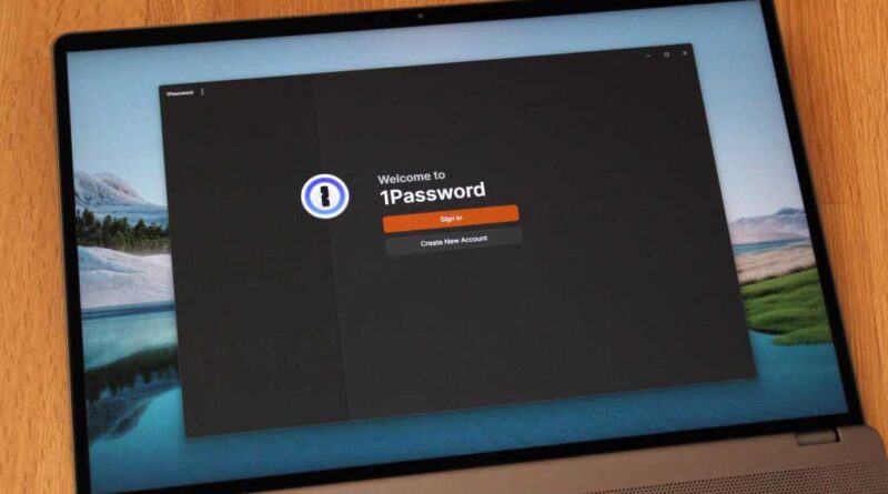 1Password app on a Windows 11 laptop (Dec 2025)