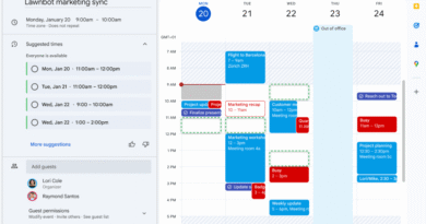 Google Calender suggested meeting times