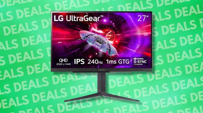 LG UltraGear 27GR83Q-B gaming monitor deal