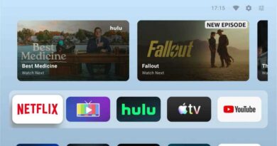 AT4K Launcher home screen on Google TV
