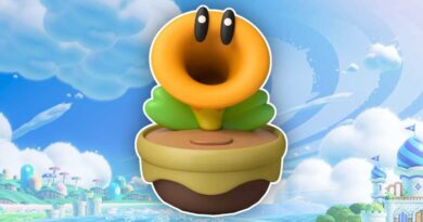 Nintendo Talking Flower product on Mario Wonder background