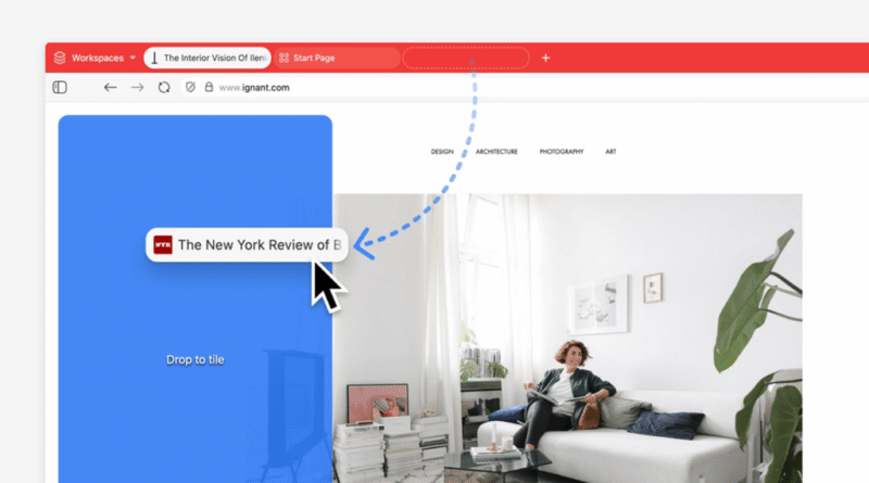 Vivaldi save to tile