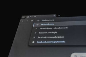Chrome browser tab showing facebook.com in the URL