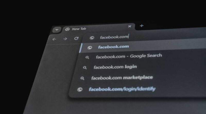 Chrome browser tab showing facebook.com in the URL