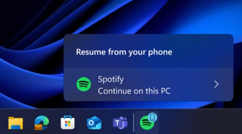 Windows 11 Resume-Taskbar-Alert-Spotify-Launch
