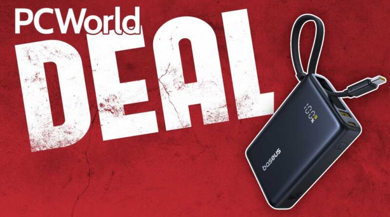 Baseus Picogo 10K built-in USB-C cable power bank PCWorld deal