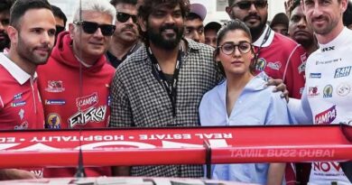 Ajith converse with Nayanthara and Vignesh Shivan during Dubai race