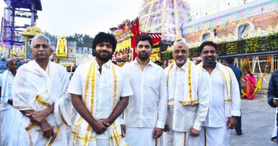 Mana Shankara Vara Prasad Garu Team in Tirumala