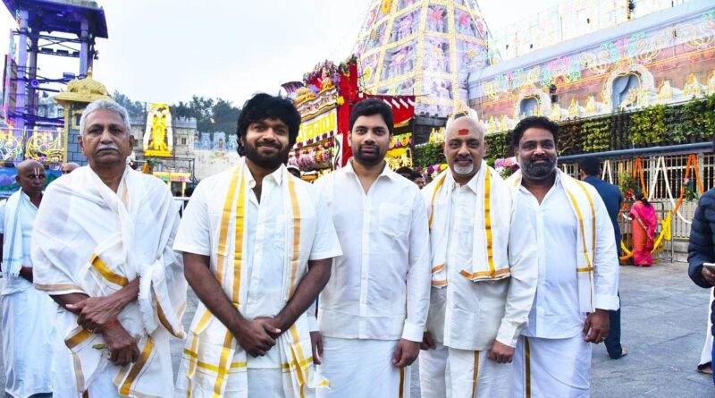 Mana Shankara Vara Prasad Garu Team in Tirumala