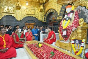 Nagarjuna In Shirdi Taking Blessings Of Sai On New Year Day