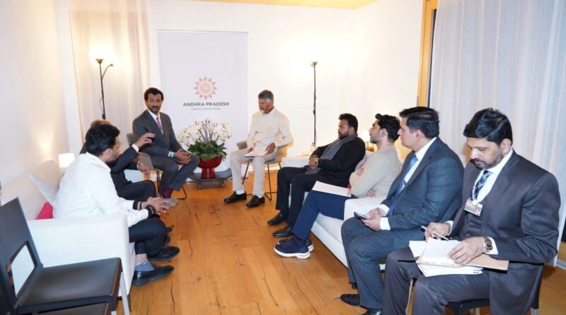 AP CM Chandra Babu-Lokesh promote AP at WEF Davos