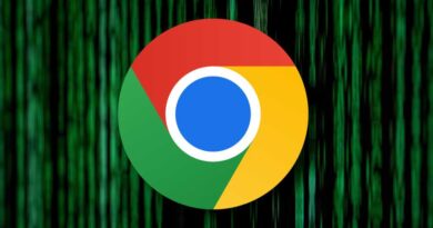 Chrome logo on a Matrix style hacker background