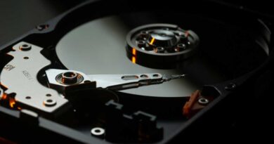 Hard drive dramatic closeup