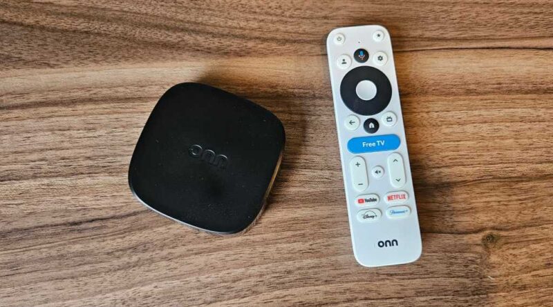 Walmart Onn 4K Plus streaming box and remote