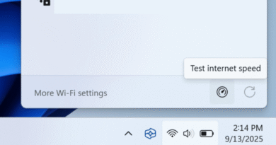 Windows 11 test internet speed button