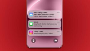 Meta Instagram family teen safety alert illustration