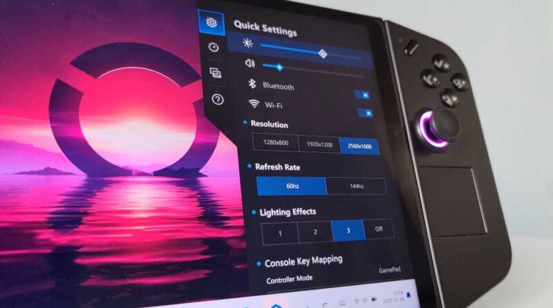 Lenovo Legion Go kontrollpanel