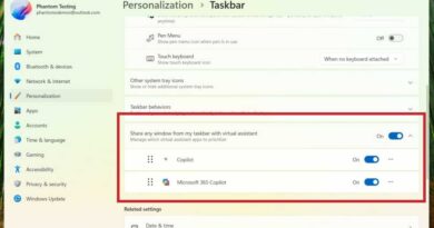 Windows 11 share taskbar windows with AI virtual assistants