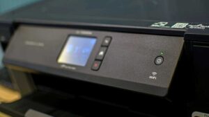 Brother color printer close up