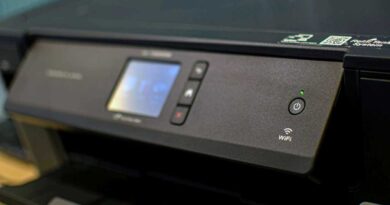 Brother color printer close up