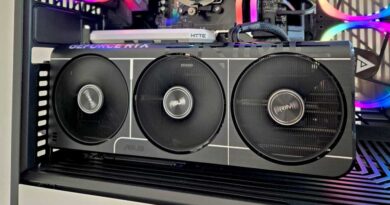 Asus GeForce RTX 5080 GPU in a desktop gaming PC