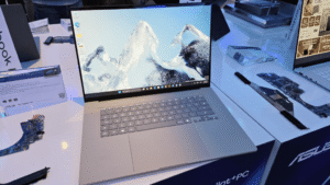 Asus Zenbook A16 laptop, left side