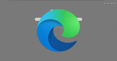 Microsoft Edge logo superimposed over a Chrome window