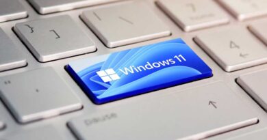 Windows 11 key on a white keyboard