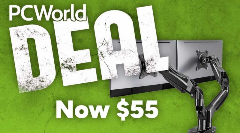 Huanuo dual monitor arm stand PCWorld deal