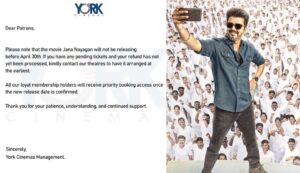 Canada distributor on Jana Nayagan release