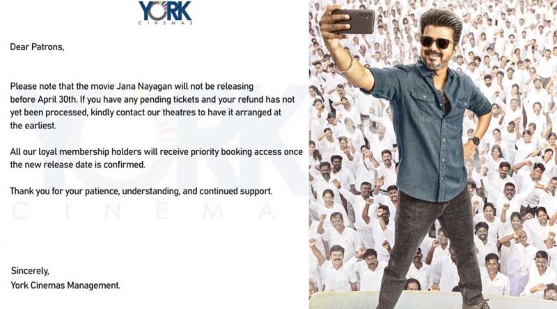 Canada distributor on Jana Nayagan release