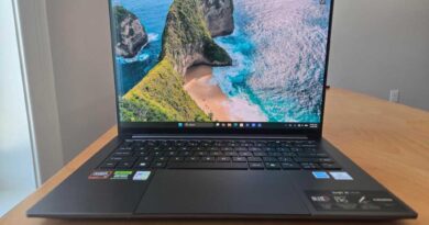 Acer Swift X 14 AI head on