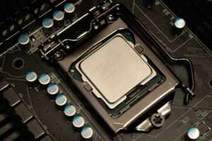 Intel Core-i5 2500 CPU in a motherboard
