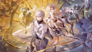 Duet Night Abyss promotional art: anime sword fighters