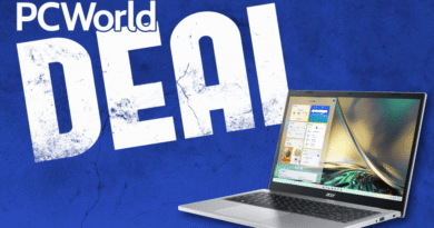 PCWorld deal format: Asus Aspire 3 laptop