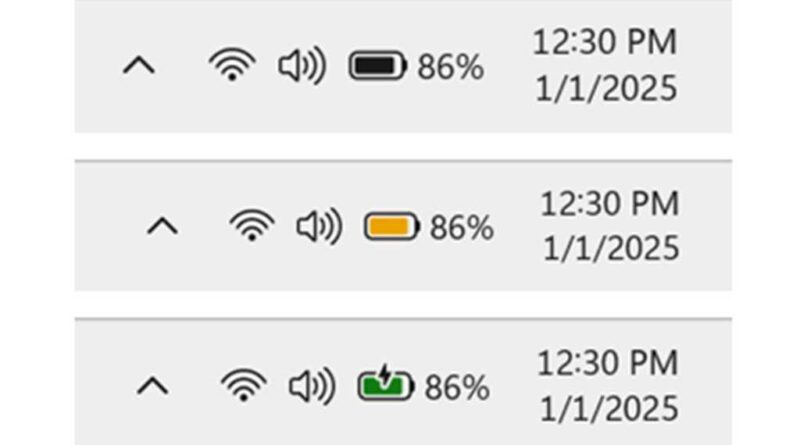 windows 11 ny batteriikon