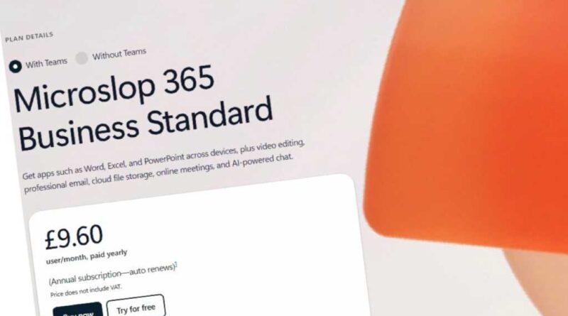 Microsoft to Microslop