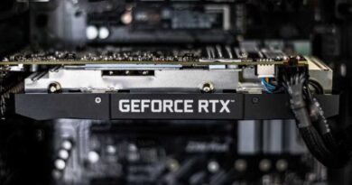 GeForce RTX graphics card plugged in within desktop PC