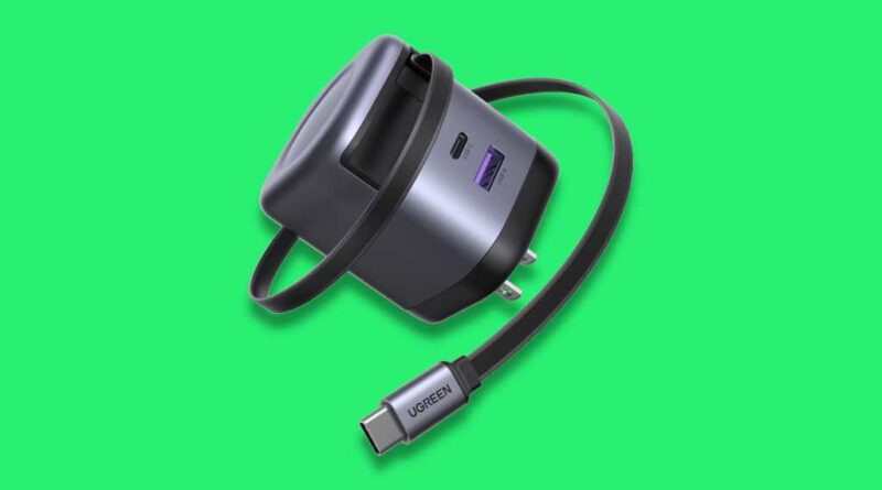 Ugreen Nexode 65W 3-port retractable USB-C charger