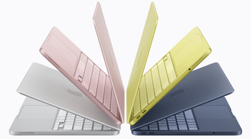 Apple Macbook Neo in four colors
