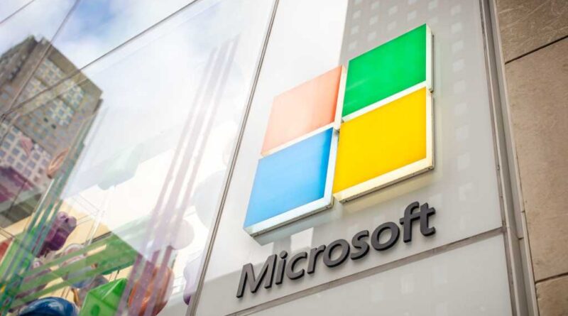 Microsoft Windows Logo an Gebäude