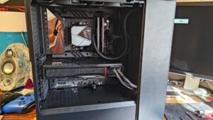 Gaming desktop PC peek internal components