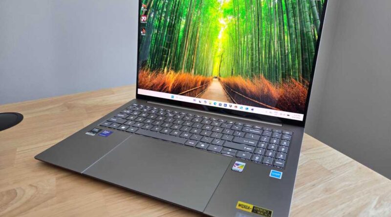 Acer Swift 16 AI angled