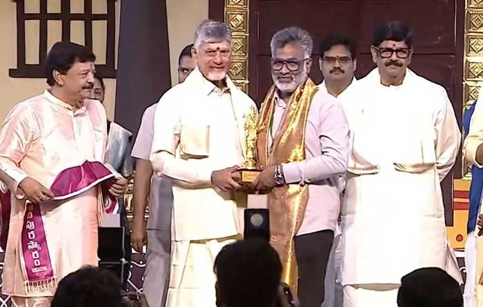 AP CM Chandra Babu confers prestigious honor to Cinejosh CEO