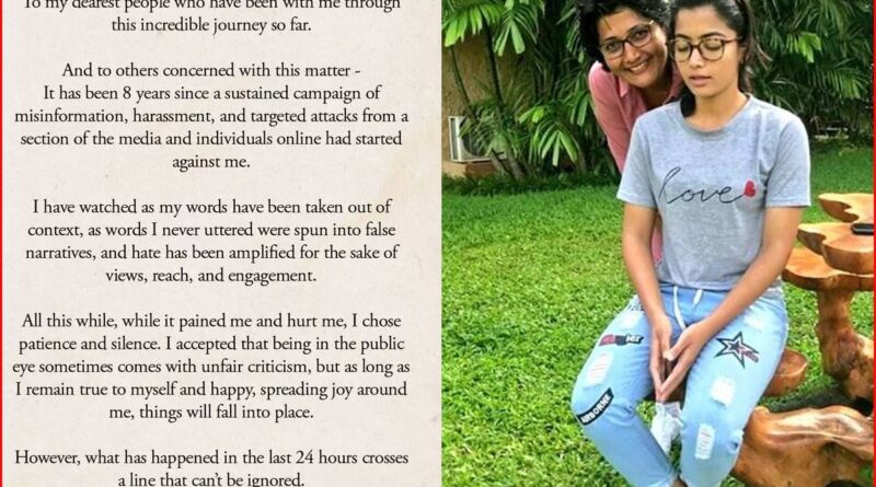 Rashmika Mother Viral Audio Sparks Debate