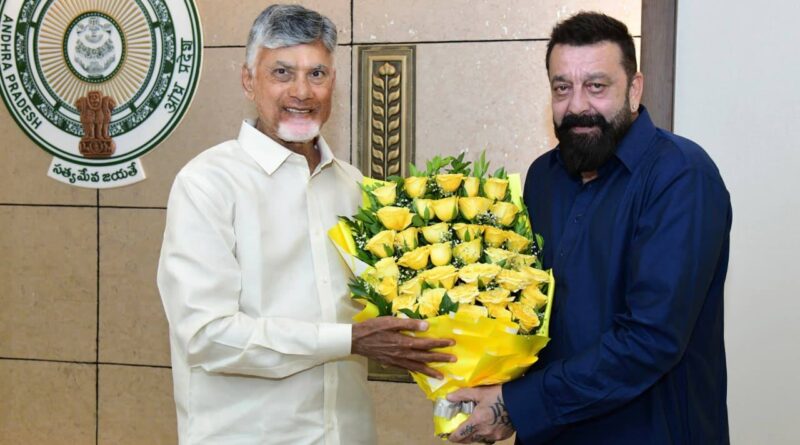 Sanjay Dutt meets AP CM Chandra Babu Naidu