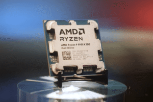 AMD Ryzen 9 9950X3D2 Dual Edition on a pedestal